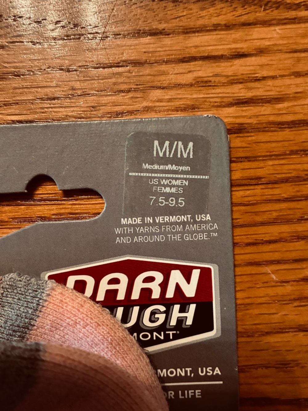 Women's Darn Tough Vermont Merrino Wool Run Socks No Show Tab New w/tag Size M/M - Picture 2 of 3